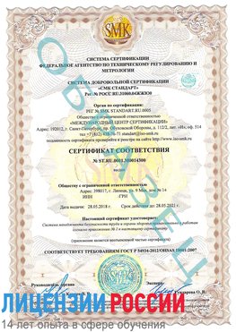 Образец сертификата соответствия Курагино Сертификат OHSAS 18001